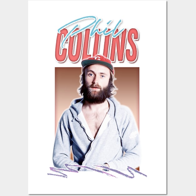 Phil Collins / Vintage Style Aesthetic Fan Art Design Wall Art by DankFutura